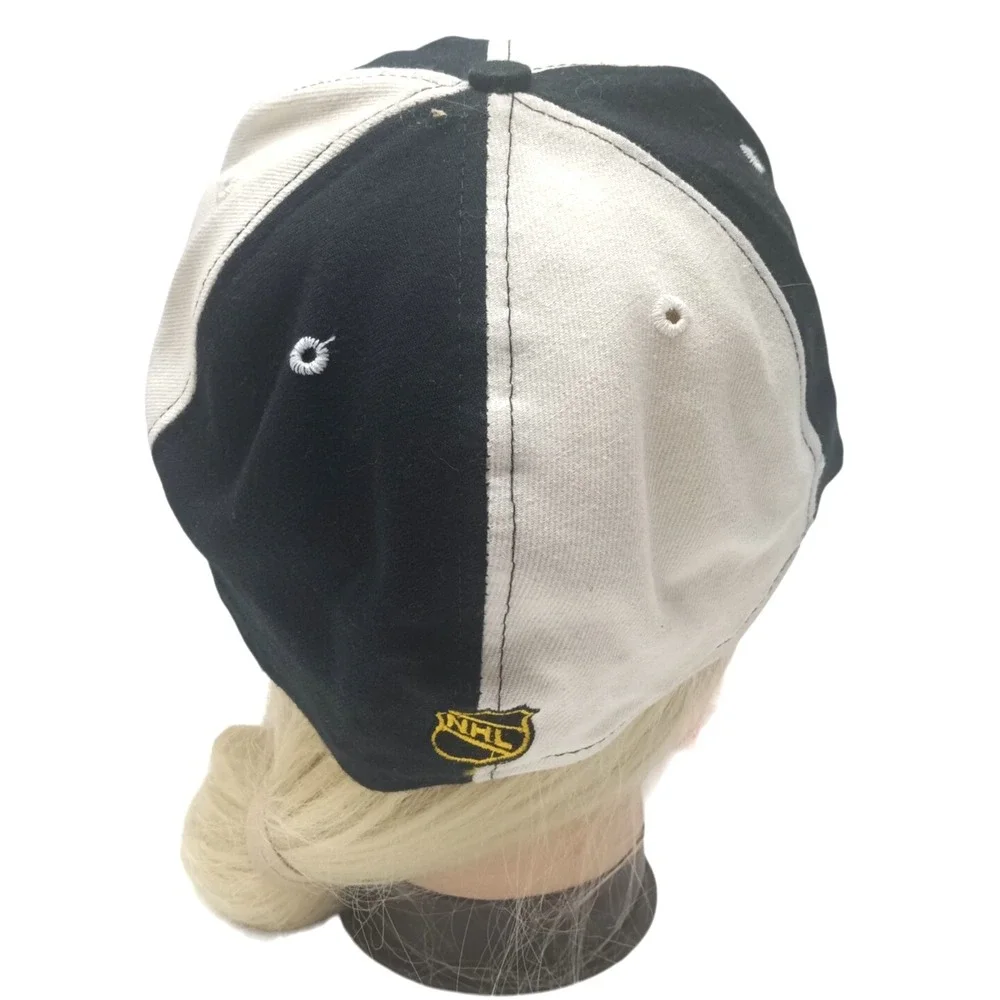 Pittsburgh Penguins New Era 59FIFTY Fitted Hat Cap NHL Hockey Black/ White 7 5/8